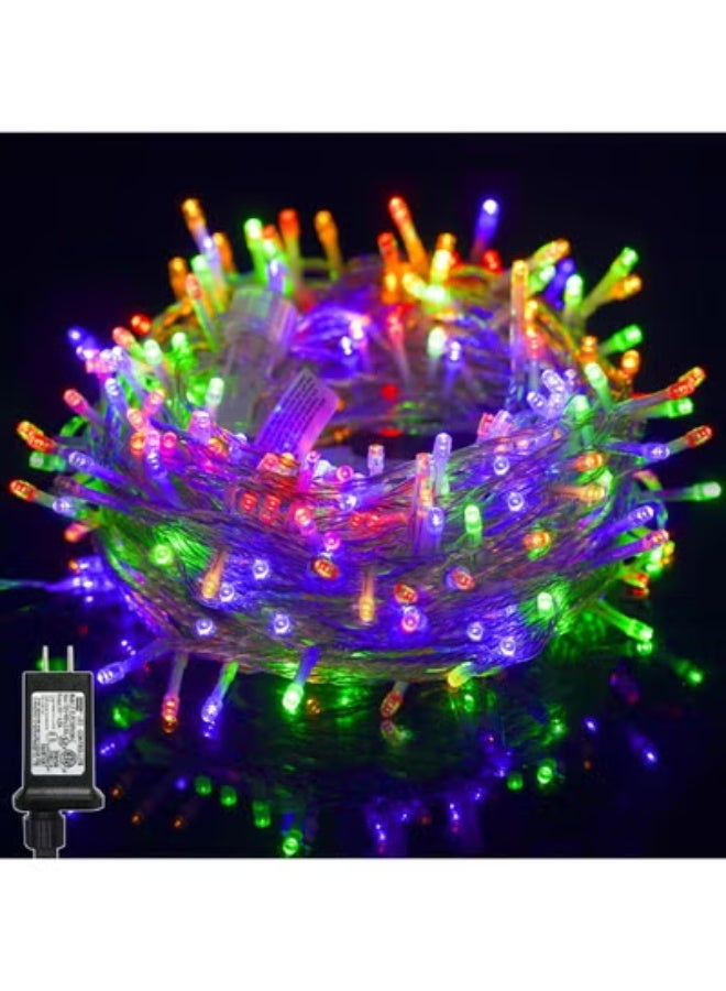 10M 80 LED Colorful Fairy String Lights Battery Powered, Steady On Twinkle Dual Modes 3AA Multi-Color Garland for Party Wedding Bedroom Garden Ramadan Eid Décor - Image 1