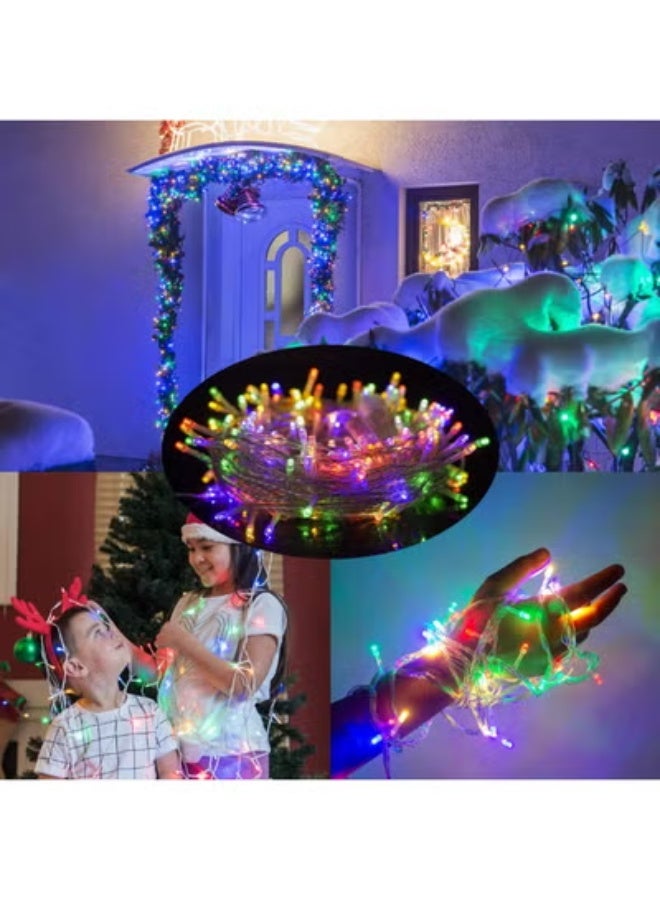 10M 80 LED Colorful Fairy String Lights Battery Powered, Steady On Twinkle Dual Modes 3AA Multi-Color Garland for Party Wedding Bedroom Garden Ramadan Eid Décor - Image 2