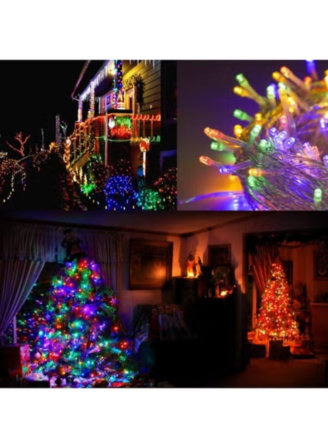 10M 80 LED Colorful Fairy String Lights Battery Powered, Steady On Twinkle Dual Modes 3AA Multi-Color Garland for Party Wedding Bedroom Garden Ramadan Eid Décor - Image 3
