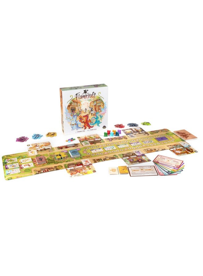 لاكي داك جيمز لعبة فلايم كرافت اللوحية - أشعل مغامرة الخيال المطلقة! لعبة استراتيجية، لعبة عائلية ممتعة للأطفال والكبار، من عمر ١٠ سنوات فما فوق، من لاعب إلى ٥ لاعبين، مدة اللعب ٦٠ دقيقة، من إنتاج لاكي دك جيمز - Image 2