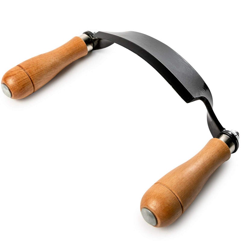 Carmyra Felled Draw Shave Knife  8in Curved Draw Knife Curved Draw Shave Tool Woodworking Debarking Hand Tool