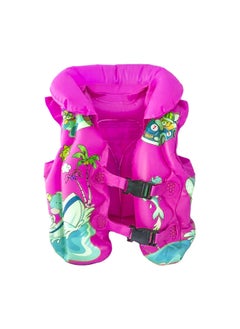 LB Kids Inflatable Swim Vest – Cartoon Print Safety Float Jacket  - Image 1