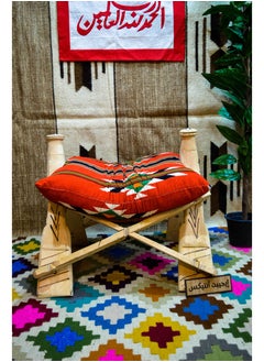 Egypt Antiques Large camel chair + beige cushion, 100% handmade, produced by Egypt Antiques  - Image 1