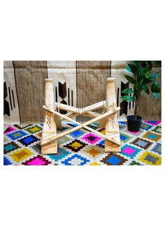 Egypt Antiques Large camel chair + beige cushion, 100% handmade, produced by Egypt Antiques  - Image 4