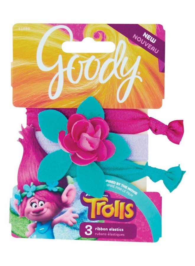 Goody Girls Trolls Hugtime Ribbon Hair Elastics (Pack Of 3) - Image 2