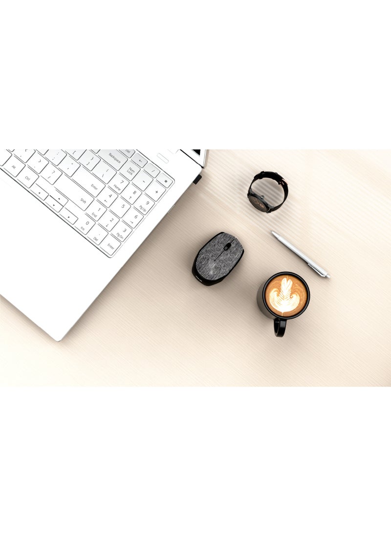 جرين ليون - ماوس لاسلكي G100 2.4 جيجا هرتز / دقة 1200 نقطة في البوصة / مستقبل USB Nano / نطاق تشغيل يصل إلى 10 أمتار - رمادي - Image 1