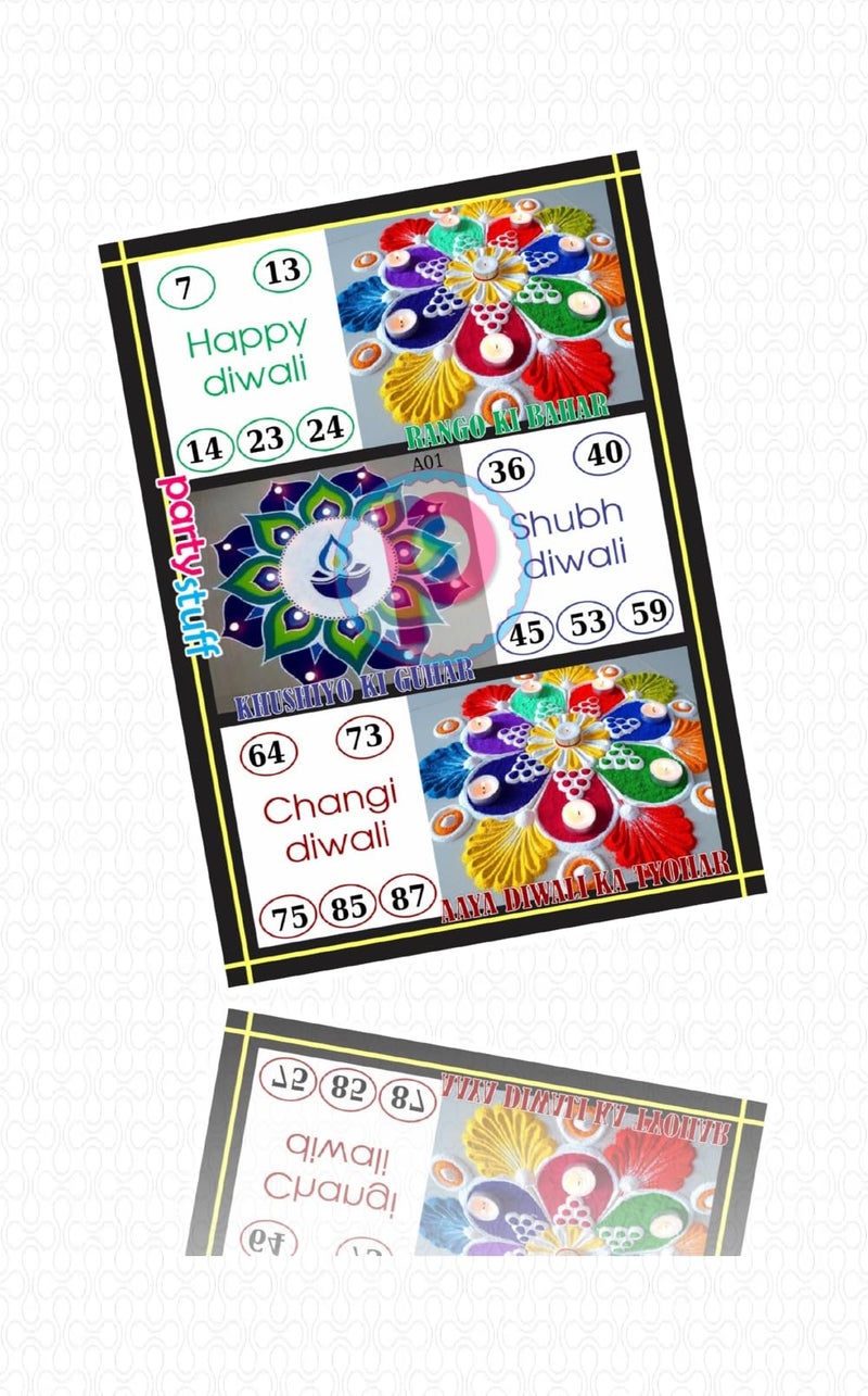 PartyStuff Tambola Housie - Diwali kukuba 22 (16 Piece) - Image 2