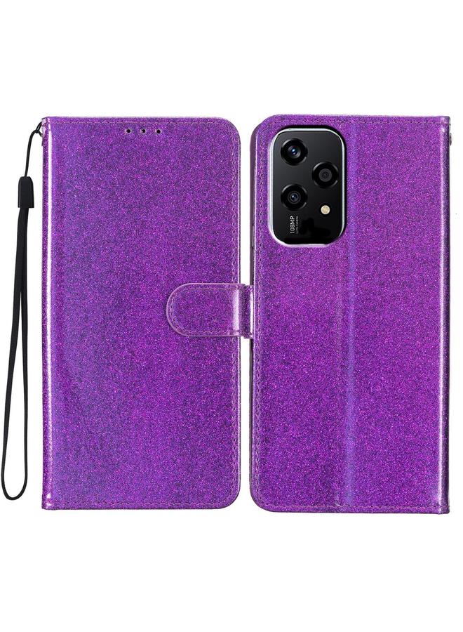 اس-توب جراب هاتف Honor 200 Lite Global من الجلد اللامع القابل للطي - Image 1