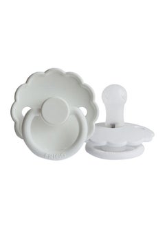 FRIGG Pack Of 1 Daisy Silicone Baby Pacifier 6-18M Bright White - Size 2 