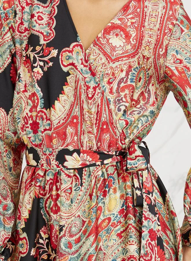Styli Paisley Print Maxi Dress