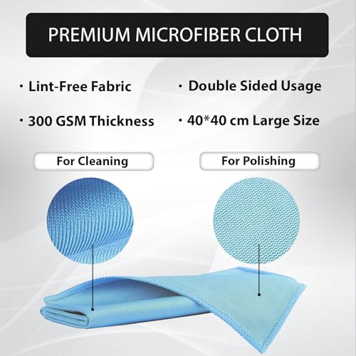 QUARANT Screen Cleaning Kit for Laptop, TV, Tablet, Mobile, Display, Glass & Lens, Screen Cleaner Liquid Spray Bottle with 70% Isopropyl Alcohol & 300 GSM Dual Sided 40x40 cm Microfiber Cloth (500 ML) - Image 4