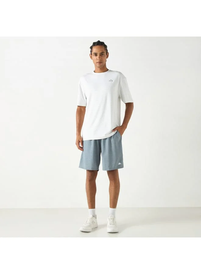 Kappa Kappa Logo Print Shorts with Elasticated Waistband and Pockets