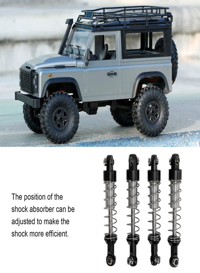 OUKENS RC Shock Absorber, 2 Pair RC Metal Universal Shock Absorber Damper Set with Shock Mount Suitable for WPL C14, C24, for MN D90, 99S RC Car Upgrade Parts (Black) - Image 3