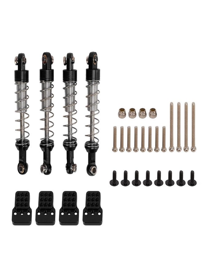 OUKENS RC Shock Absorber, 2 Pair RC Metal Universal Shock Absorber Damper Set with Shock Mount Suitable for WPL C14, C24, for MN D90, 99S RC Car Upgrade Parts (Black) - Image 1