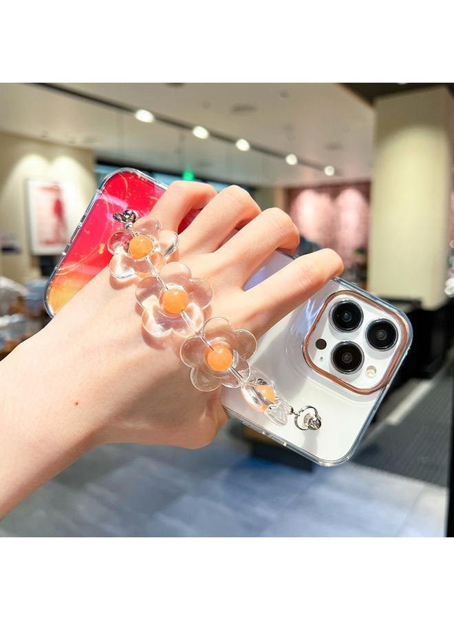 Zaboon Case For iPhone 13 Gold Halo Marble Pattern Case with Flower Bracelet - Image 4