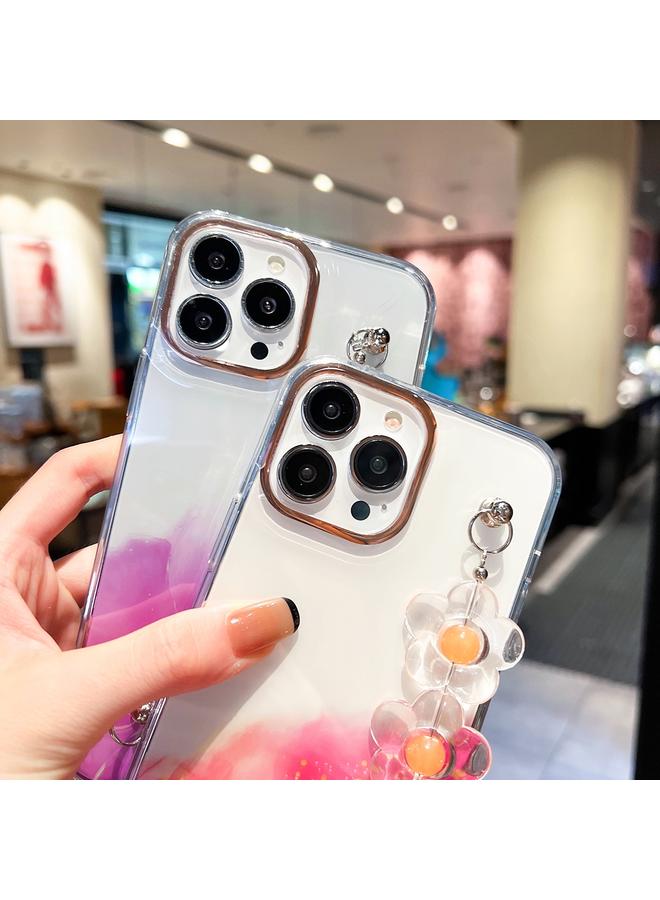 Zaboon Case For iPhone 13 Gold Halo Marble Pattern Case with Flower Bracelet - Image 5