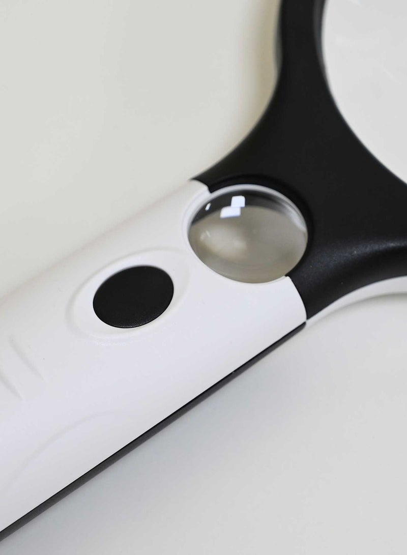 FIS Handheld Magnifier Glass with 4 LED Lights 4x/25x - EYMGMP70108 - Image 4