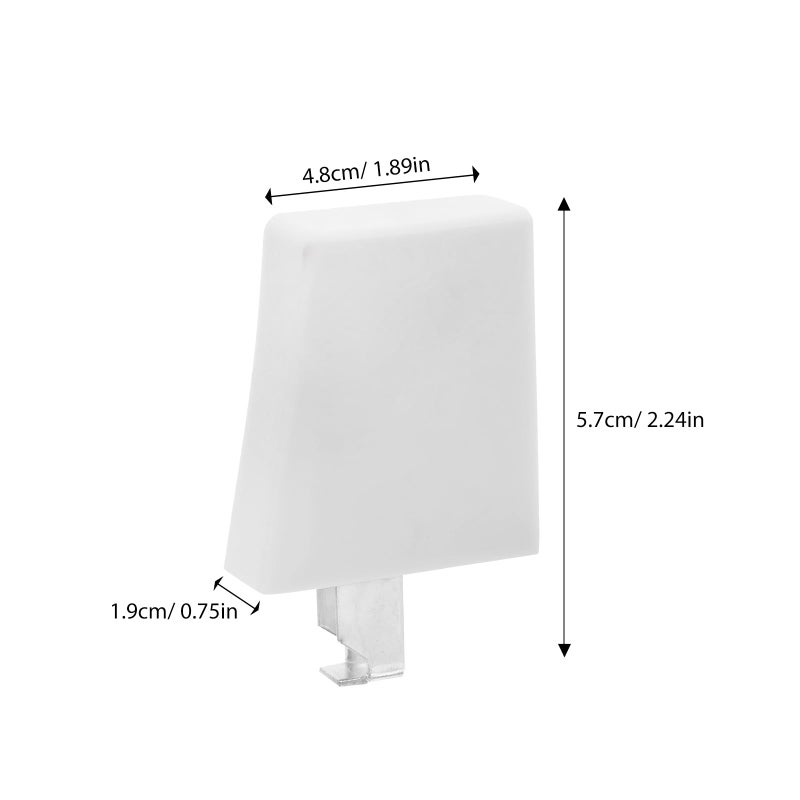 2Pcs White Heavy Duty Concealed Hinges For Frameless Kitchen Cabinet Doors - Image 3