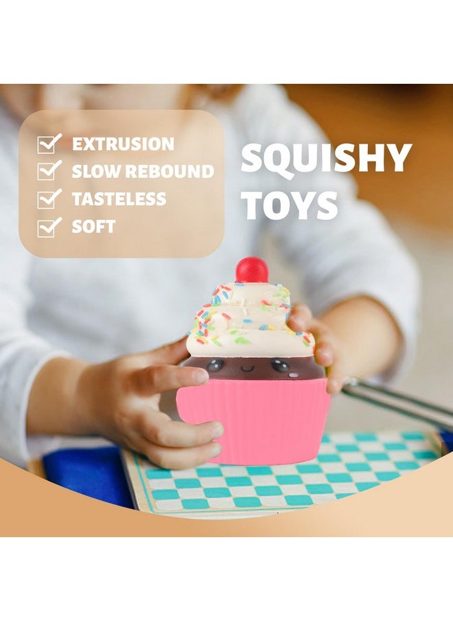 Squishies Cake Slow Rising Squish Toy For Kids Soft Ice Cream Cake Scented Stree Relief Realistic Food Cute Squeeze Squish Toy