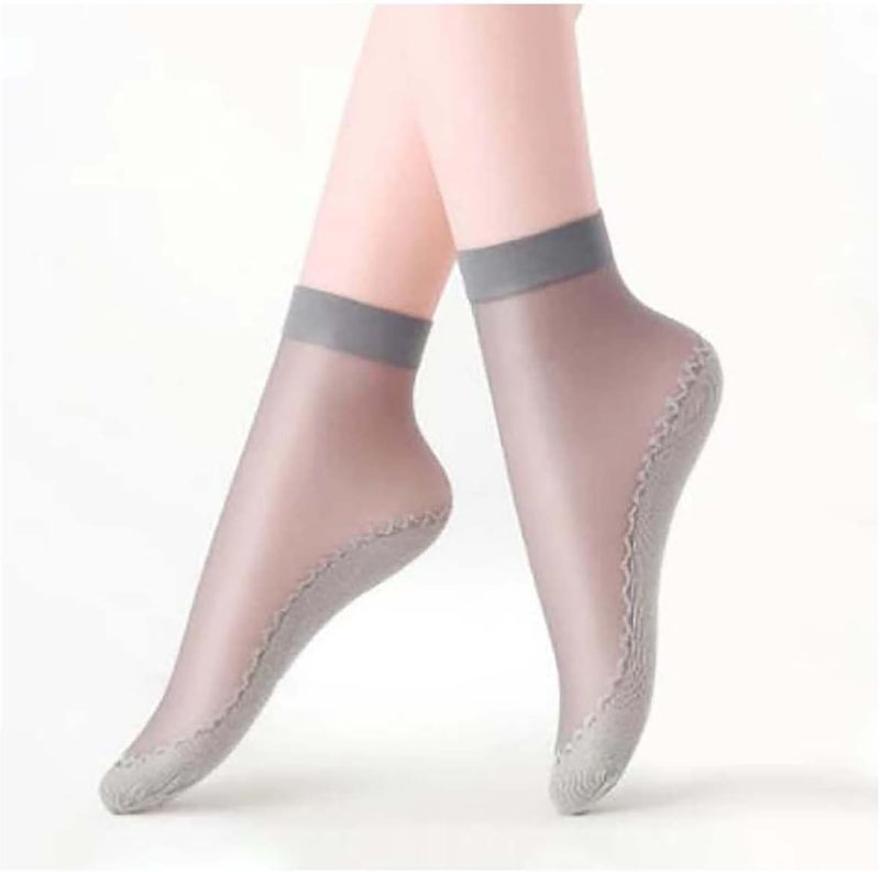 ويوبلز جوارب حريرية نسائية ناعمة وأنيقة (رمادي) - Image 1