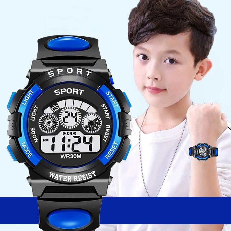 Children'S Digital Display Electronic Watch Fashionable Men'S Waterproof Luminous Sports Multi-Function Alarm Clock Timing Mechanical Watch Watch - Image 3