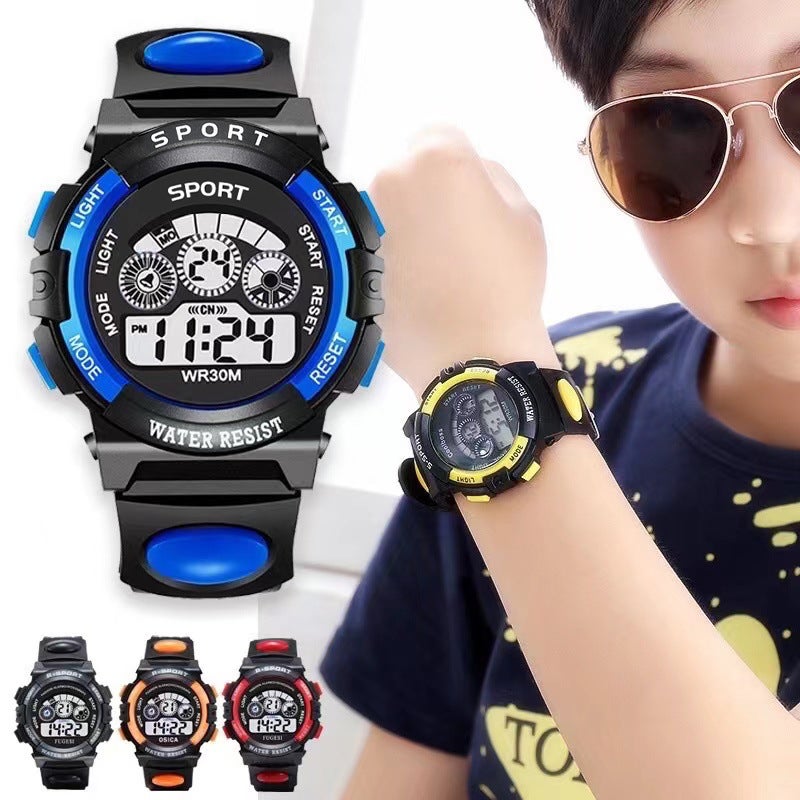 Children'S Digital Display Electronic Watch Fashionable Men'S Waterproof Luminous Sports Multi-Function Alarm Clock Timing Mechanical Watch Watch - Image 2