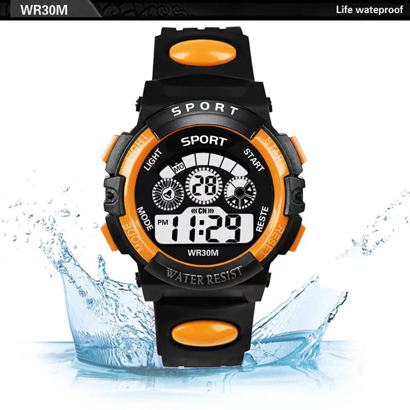 Children'S Digital Display Electronic Watch Fashionable Men'S Waterproof Luminous Sports Multi-Function Alarm Clock Timing Mechanical Watch Watch - Image 5