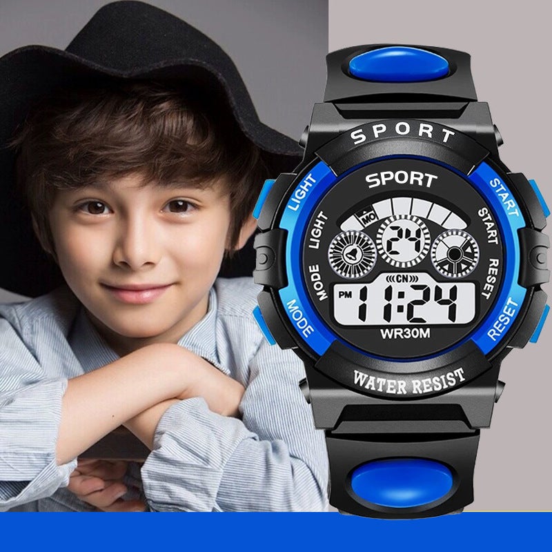 Children'S Digital Display Electronic Watch Fashionable Men'S Waterproof Luminous Sports Multi-Function Alarm Clock Timing Mechanical Watch Watch - Image 4