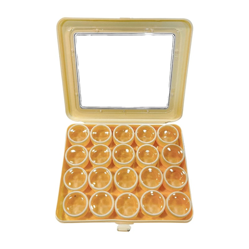 Johnson Tools Multi Utility 20 Removable Round Small Containers or Storage Box Organizer with Glass  - Image 1