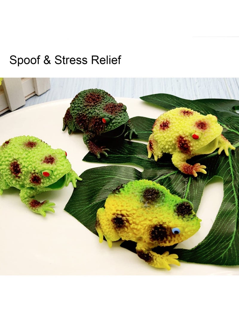 SOLARAE Frog Squeeze Balls - Stress Relief Fidget Sensory Toys for Kids and Adults, Perfect for Party Favors, Birthday Gifts, and Home or Office Use (Random Colors, Set of 3) - Image 4