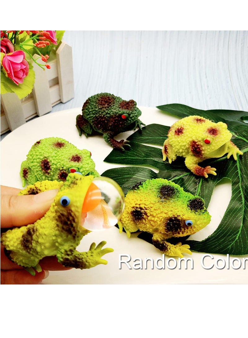 SOLARAE Frog Squeeze Balls - Stress Relief Fidget Sensory Toys for Kids and Adults, Perfect for Party Favors, Birthday Gifts, and Home or Office Use (Random Colors, Set of 3) - Image 2