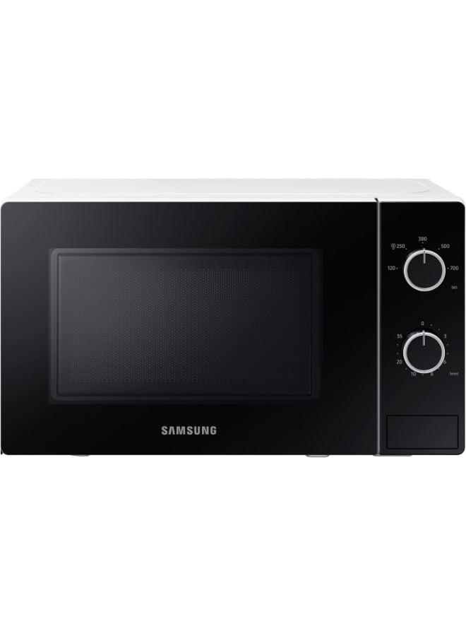 Samsung Microwave Oven Solo Metallic Edge Dual Dial 5 Power Levels 20.0 L 700.0 W MS20A3010AH White/Black - Image 1