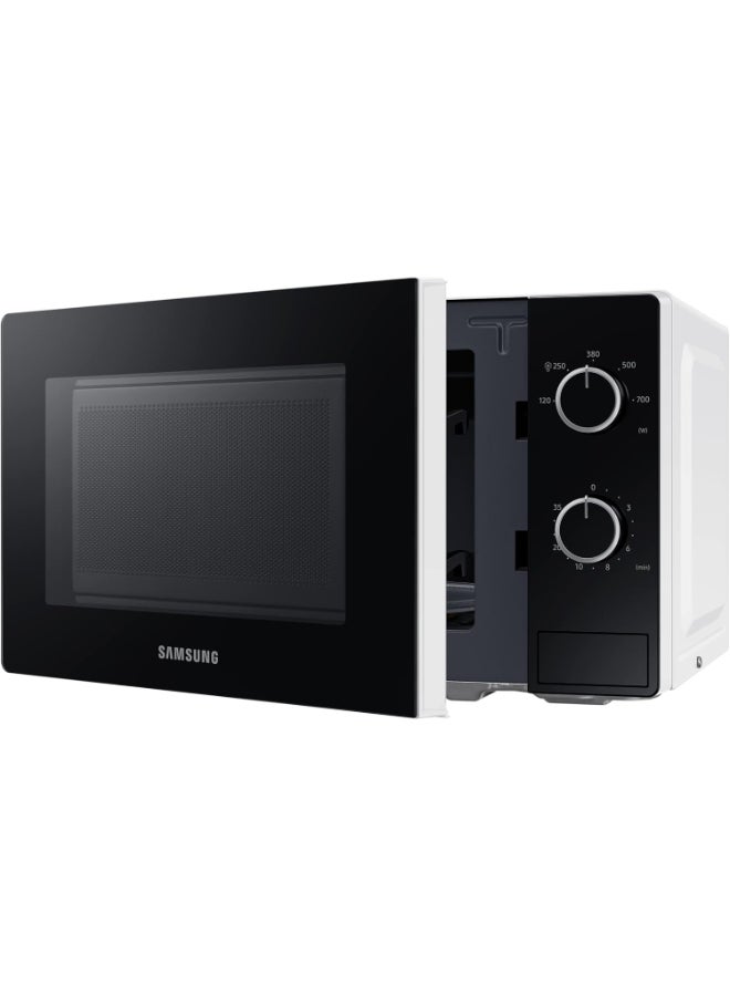 Samsung Microwave Oven Solo Metallic Edge Dual Dial 5 Power Levels 20.0 L 700.0 W MS20A3010AH White/Black - Image 5