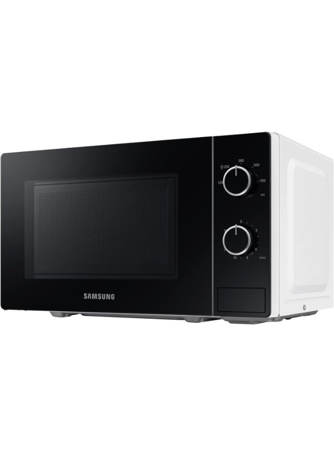 Samsung Microwave Oven Solo Metallic Edge Dual Dial 5 Power Levels 20.0 L 700.0 W MS20A3010AH White/Black - Image 3