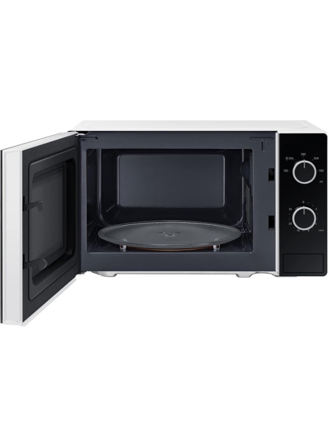 Samsung Microwave Oven Solo Metallic Edge Dual Dial 5 Power Levels 20.0 L 700.0 W MS20A3010AH White/Black - Image 2