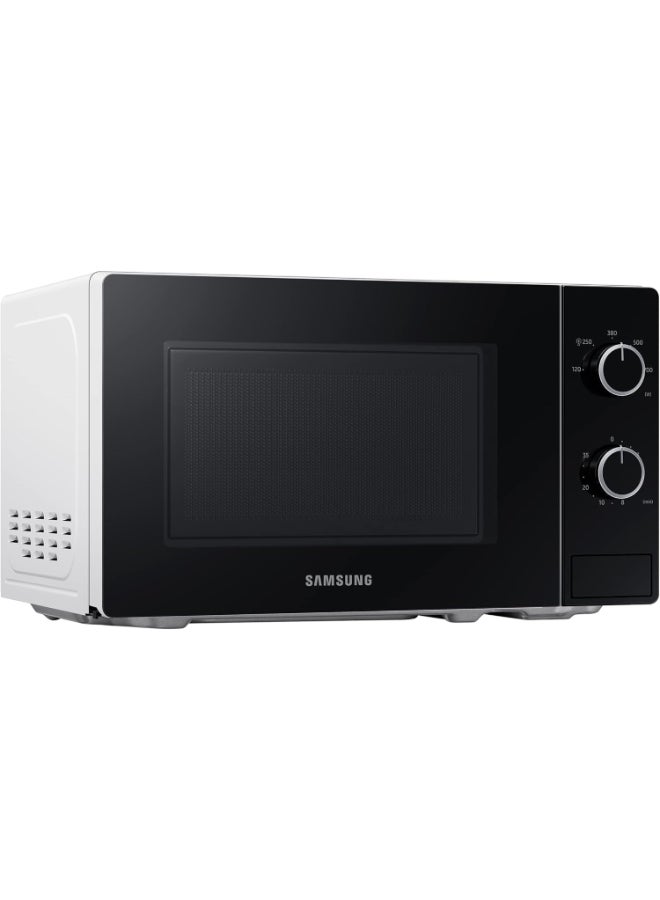 Samsung Microwave Oven Solo Metallic Edge Dual Dial 5 Power Levels 20.0 L 700.0 W MS20A3010AH White/Black - Image 4