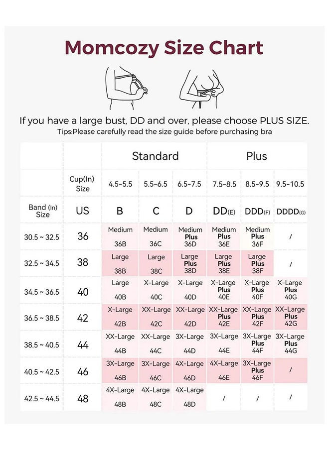 Momcozy - Smooth - Ultra Soft & Omni Maternity Nursing Bra - YN21 - Black,Beige & Cream XL - Pack Of 3 - Image 1