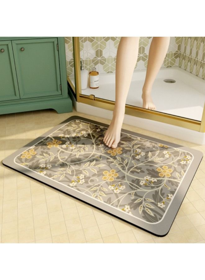 GGEROU Diatom Bath Mats,Anti-Slip Bathroom Floor Mats and Quick Dry Bath Rug 40x60cm - Image 1