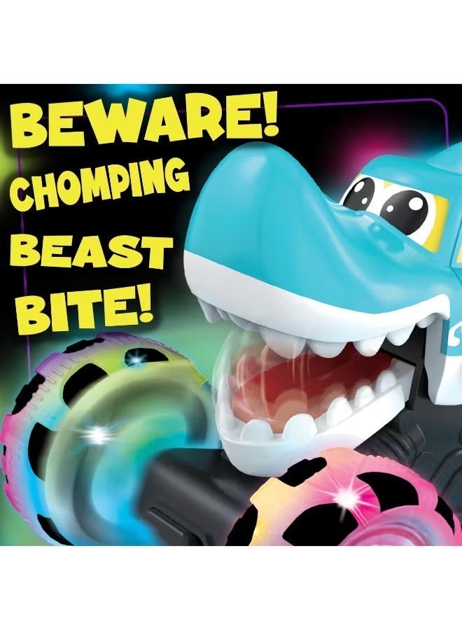TOY GARDEN Assorted Bull or Shark Monster Truck Toys with Light-Up Wheels & Chomping Action – Pull Back Vehicles for Kids – Assorted Colors Red and Blue – Fun Birthday Gift for Boys & Girls Ages 3+ - Image 4