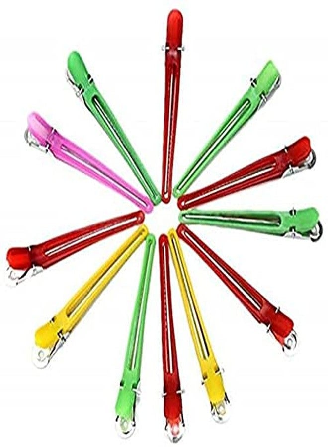 E-DUNIA® Professional Salon Hair Styling Section Clips For Women, Parlor Use Hair Sectioning Clips Set of 12 Pieces (Multi-color 12 Pcs) - Image 4