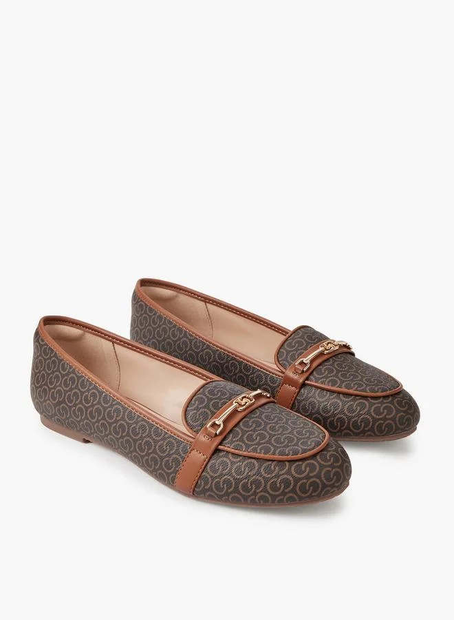 Celeste BROWN Women Monogram Print Loafers for Women | Best Price UAE