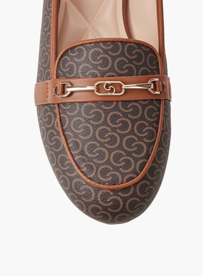 Celeste BROWN Women Monogram Print Loafers for Women | Best Price UAE