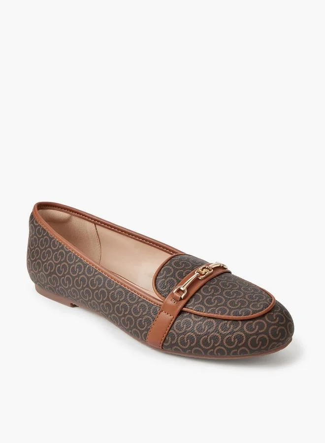 Celeste BROWN Women Monogram Print Loafers for Women | Best Price UAE