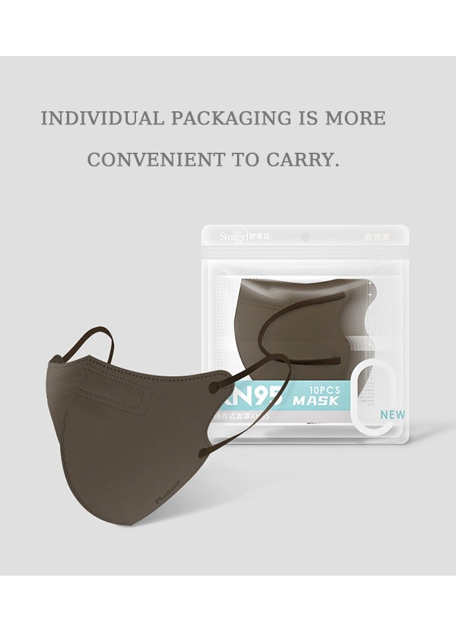 Beyond 20 Pcs Dust Proof Masks Set, Sun Protection Fabric Face Covering (Brown+Grey) - Image 3