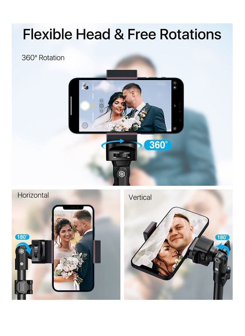 TYCOM - Selfie Stick For Phone Size 4.5-6.2Inch Extendable to 160cm Selfie Stick Tripod with Bluetooth Wireless Remote Phone Holder (160cm) - Image 1