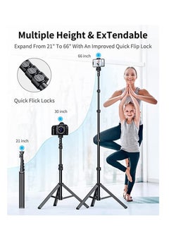 TYCOM Selfie Stick For Phone Size 4.5-6.2Inch Extendable to 160cm Selfie Stick Tripod with Bluetooth Wireless Remote Phone Holder (160cm)  - Image 2