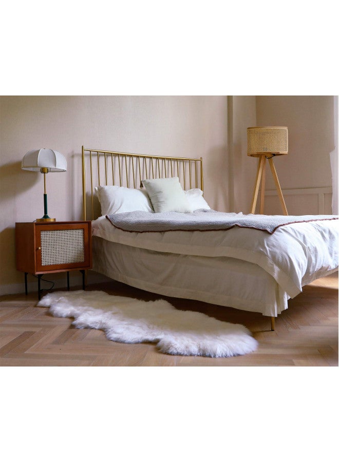 WaySoft سجادة منطقة من جلد الأغنام النيوزيلندي الأصلي من واي سوفت، غطاء صوفي متعدد الاستخدامات بأحجام متعددة، مثالية لغرف النوم، وغرف المعيشة، وأغطية الكراسي، أو مقاعد الدراجات النارية - Image 3