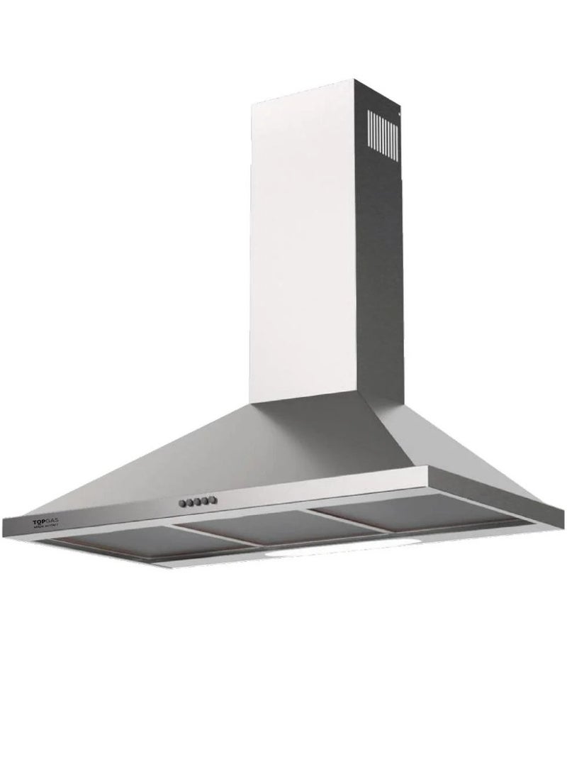 Unionaire 90cm stainless steel pyramid hood, 3 filters, 650m³/h, Justo - Image 1