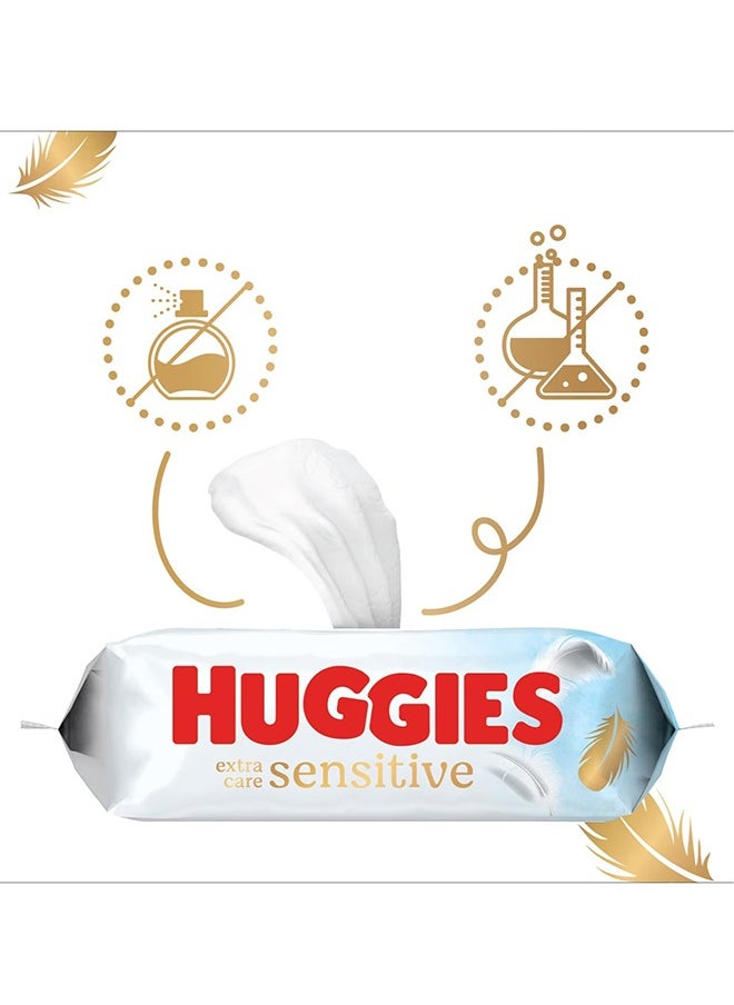 Huggies - Pack Of 448  Extra Care Pure Baby Wipes With 99 Percent Water, 8 X 56 Wipes - Image 1