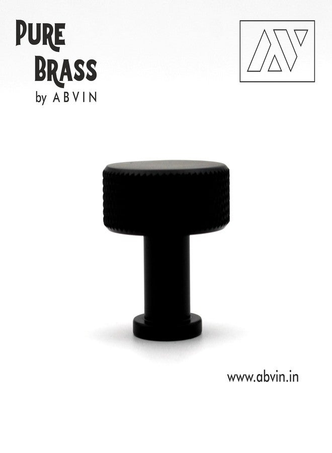ABVIN Premium Black Solid Brass Knurled Knobs Cabinet Bar Pull Handles Knob Furniture Hardware Drawers Kitchens Cupboard Door - Image 5